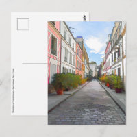 Maisons colorées dans la rue Cremieux - Paris