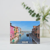 Carte Postale Maisons colorées de Burano (Debout devant)
