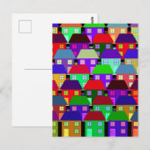 CARTE POSTALE MAISONS COMMUNAUTÉ MAISON COLORÉE (Devant / Derrière)