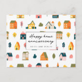 Carte Postale Maisons d'automne colorées Accueil Anniversaire (Devant)