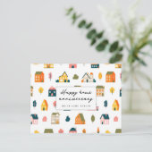 Carte Postale Maisons d'automne colorées Accueil Anniversaire (Debout devant)
