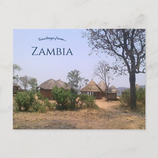 Carte Postale Maisons de campagne en Zambie (Devant)