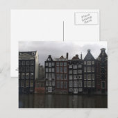 Carte Postale Maisons de canal à Amsterdam (Devant / Derrière)