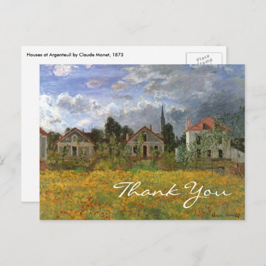 Carte Postale Maisons de Monet à Argenteuil (Devant / Derrière)