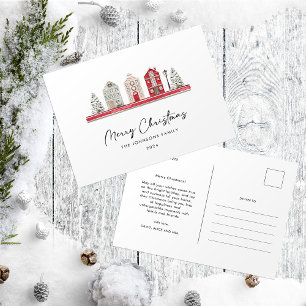 Carte Postale Maisons de Noël traditionnelles