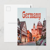 Carte Postale Maisons de rangées Allemagne (Devant / Derrière)