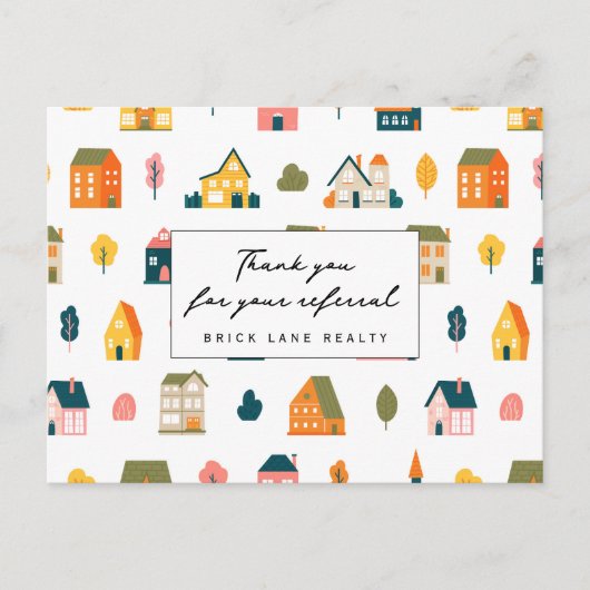 Carte Postale Maisons de remerciement pour référence immobilière (Devant)