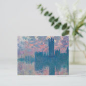 Carte Postale Maisons du Parlement, Coucher de soleil par Claude (Debout devant)