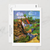 Carte Postale Maisons en Auvers Van Gogh Art (Devant / Derrière)
