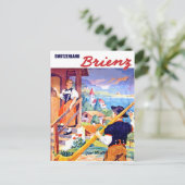 Carte Postale Maisons en Brienz, Suisse (Debout devant)