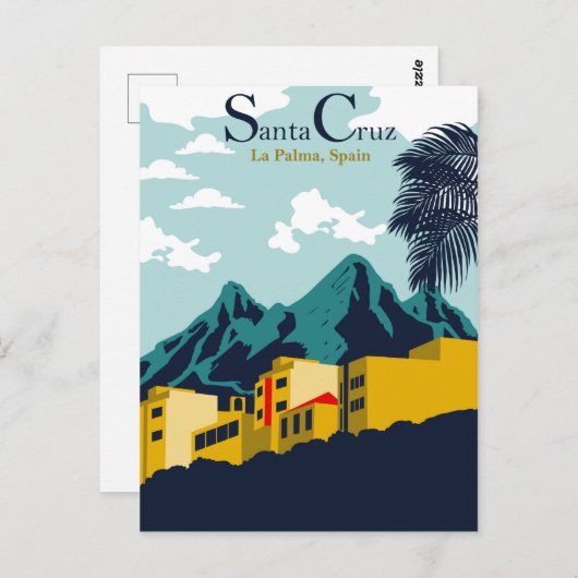 Carte Postale Maisons en Père Noël Cruz, La Palma, Espagne (Devant / Derrière)