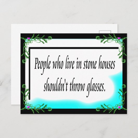 Carte Postale Maisons en pierre (Devant / Derrière)