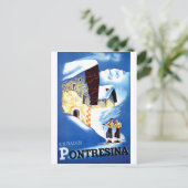 Carte Postale Maisons en Pontresina, Suisse (Debout devant)