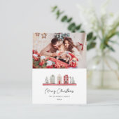 Carte Postale Maisons mignonnes Photo du rapport annuel de Noël  (Debout devant)