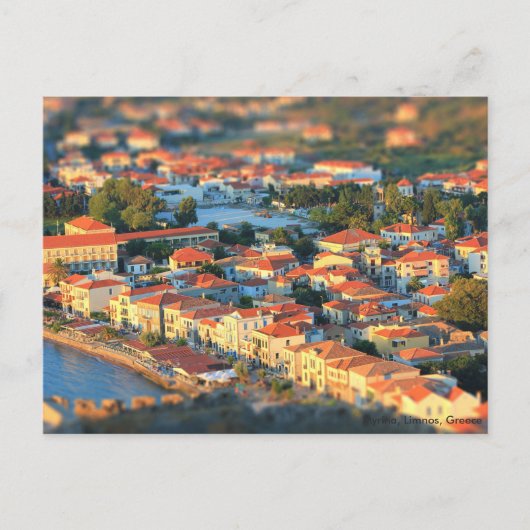 Carte Postale Maisons minuscules en Myrina, Limnos, Grèce (Devant)