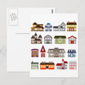 Carte Postale Maisons simples (Devant / Derrière)