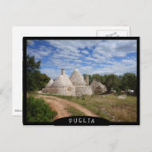 Carte Postale Maisons Trulli dans les Pouilles/Pouilles (Devant / Derrière)