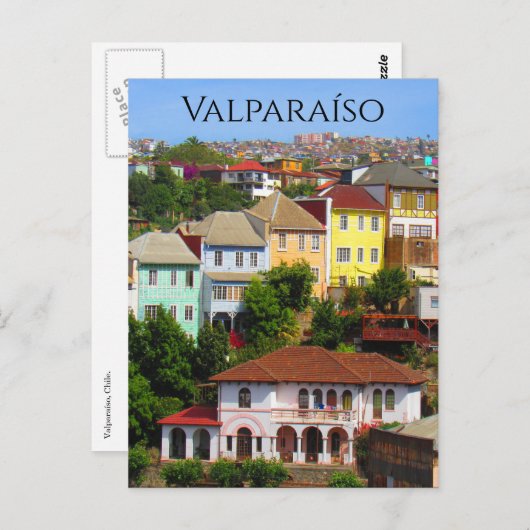 Carte Postale maisons valparaíso (Devant / Derrière)