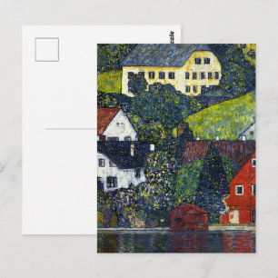 Carte Postale Maisons vintage de Gustav Klimt Unterach Attersee 