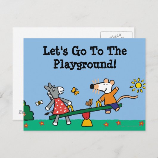 Carte Postale Maisy and Dotty Seesaw at the Playground (Devant / Derrière)