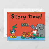 Carte Postale Maisy et ses amis rient à l'heure de l'histoire (Devant / Derrière)