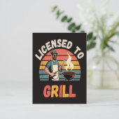 Carte Postale Maître du Grill Papa (Debout devant)