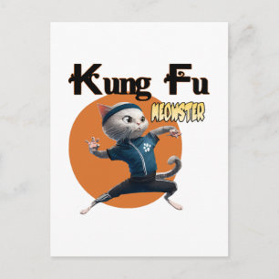 Carte Postale Maître Kung Fu Meowster