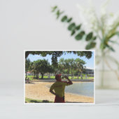 Carte Postale maître-nageur de plage de darwin (Debout devant)