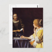 Carte Postale Maîtresse et bonne (Devant / Derrière)