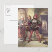 Carte Postale Maîtresse rapidement, Nym et Bardolph (Devant / Derrière)