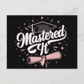 Carte Postale Maîtrise Il Maîtrise Diplômé MBA (Devant)