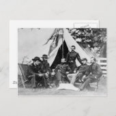 Carte Postale Maj. Le général Philip Sheridan et ses généraux 18 (Devant / Derrière)