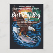 Carte Postale Majesté en vol : l'aigle s'envole au-dessus du poi (Devant)