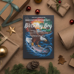 Carte Postale Majesté en vol : l'aigle s'envole au-dessus d'un p