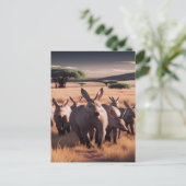 Carte Postale Majestic Aardvark Roam les Plaines d'Arid (Debout devant)