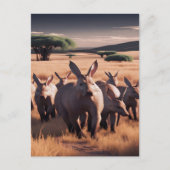 Carte Postale Majestic Aardvark Roam les Plaines d'Arid (Devant)