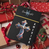 Carte Postale Majestic American Flag Cross Avec Aigle En Plein E