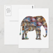 Carte Postale Majestic Friendly Animal : Elephant Marble Carreau (Devant / Derrière)