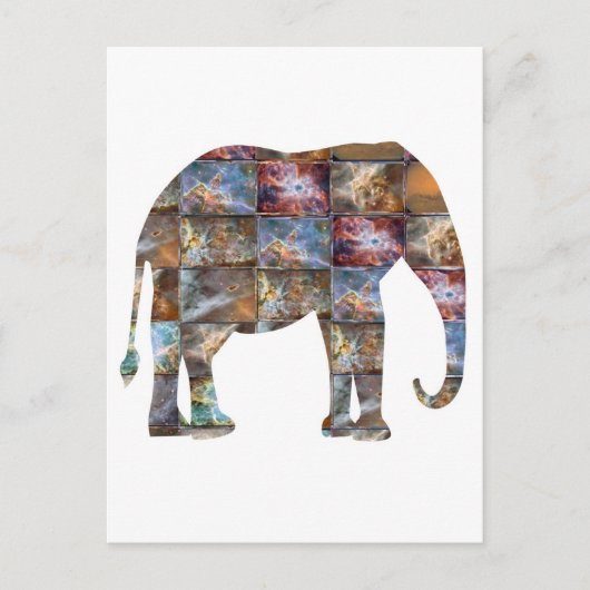 Carte Postale Majestic Friendly Animal : Elephant Marble Carreau (Devant)