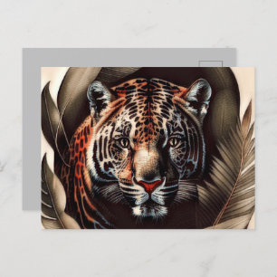 Carte Postale Majestic Jaguar - Roi De La Jungle