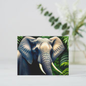 Carte Postale Majestic Jungle Elephant - Sauvage Et Libre (Debout devant)