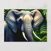 Carte Postale Majestic Jungle Elephant - Sauvage Et Libre (Devant)