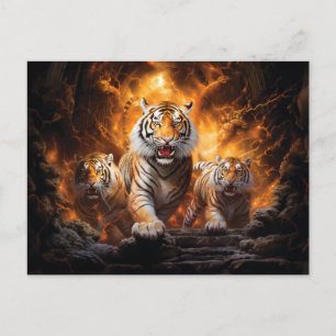 Carte Postale Majestic Tiger Chinese Zodiac Artistrie
