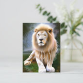 Carte Postale Majestic White Lion Ethereal Art (Debout devant)