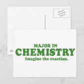 CARTE POSTALE MAJOR EN CHIMIE - IMAGINEZ LA RÉACTION (Devant / Derrière)