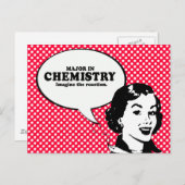 Carte Postale MAJOR EN CHIMIE - IMAGINEZ LE T-shirt REACTION (Devant / Derrière)