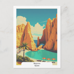Carte Postale Majorque, Espagne Plage Voyage Vintage