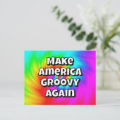Carte Postale Make America Groovy Again - U may Change the words (Debout devant)