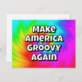 Carte Postale Make America Groovy Again - U may Change the words (Devant / Derrière)