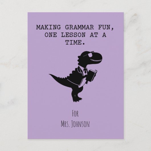 Carte Postale Making Grammar Fun One Lesson At A Time (Devant)